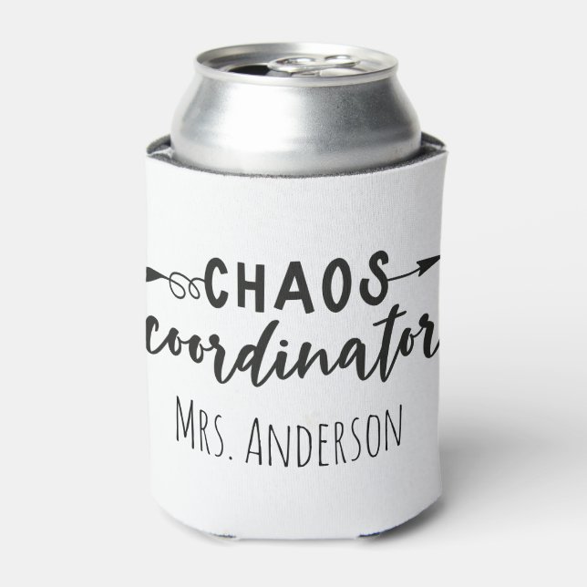 Chaos Coordinator Office Coworker Mum Can Cooler (Can Front)