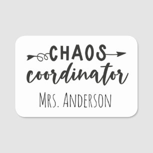 Chaos Coordinator Office Coworker Mum Name Tag