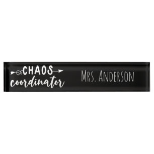 Chaos Coordinator Office Coworker Nameplate