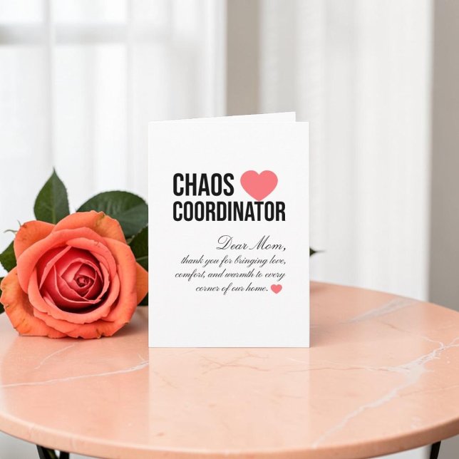 Chaos Coordinator Personalised Unique Gift Thank You Card (Creator Uploaded)