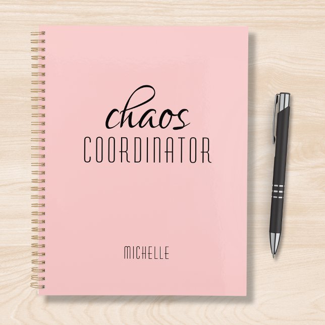 Chaos Coordinator Pink Personalised Name Planner (Creator Uploaded)