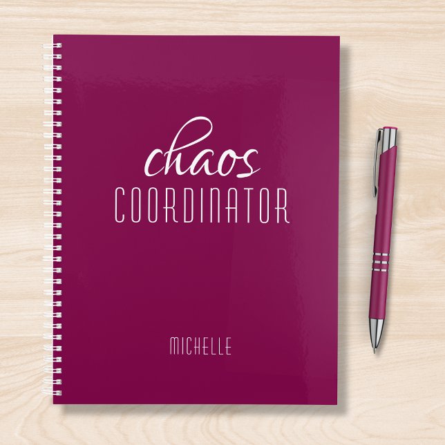 Chaos Coordinator Pink Personalised Name Planner (Creator Uploaded)