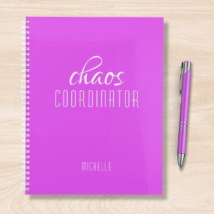 Chaos Coordinator Purple Personalised Name Planner