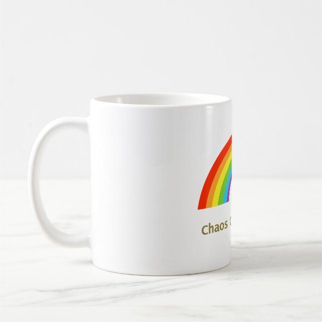 Chaos Coordinator Rainbow Coffee Mug (Left)