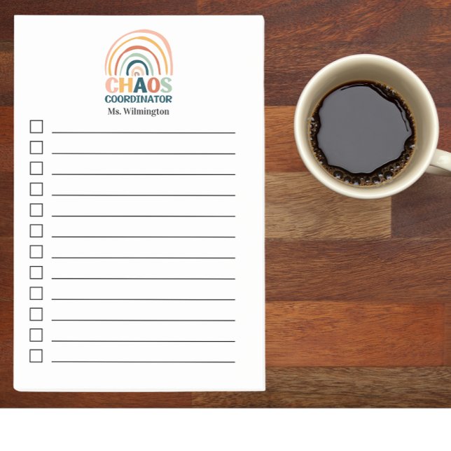 Chaos Coordinator retro boho rainbow personalised Post-it Notes (Creator Uploaded)
