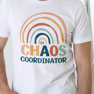 Chaos Coordinator retro colours boho rainbow T-Shirt