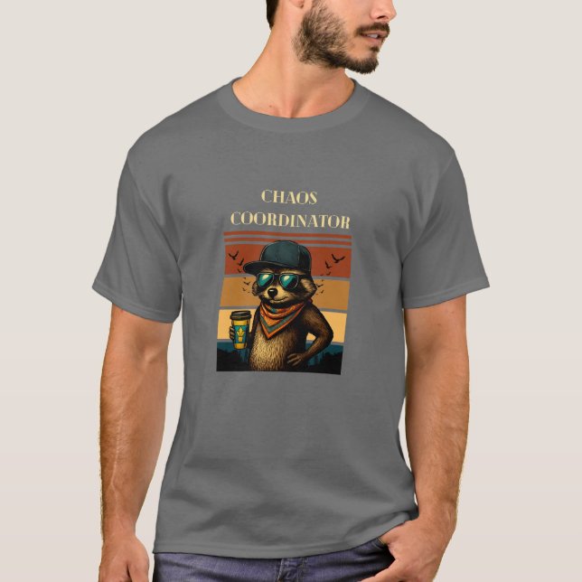 Chaos Coordinator T-shirt Racoon (Front)