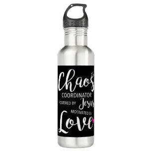 Chaos Coordinator Teacher Powered By Jesus Motivat 710 Ml Water Bottle
