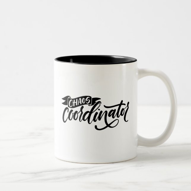 Chaos Coordinator Two-Tone Coffee Mug (Right)