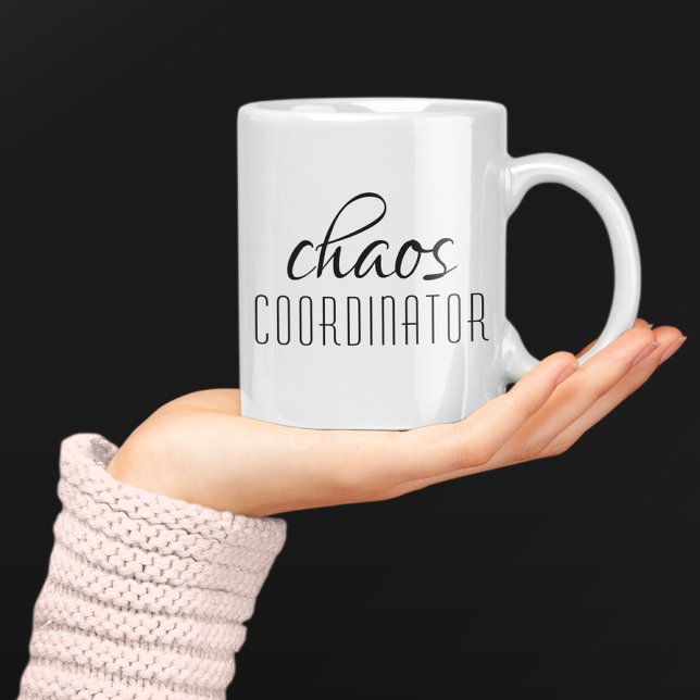 Chaos Coordinator Typographic Text Coffee Mug (Creator Uploaded)