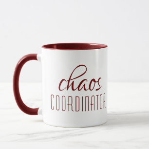 Chaos Coordinator Typographic Text Mug