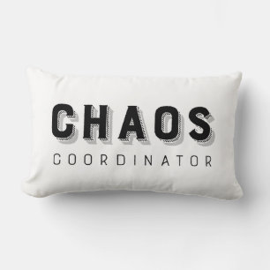 Chaos Coordinator Typography Lumbar Cushion