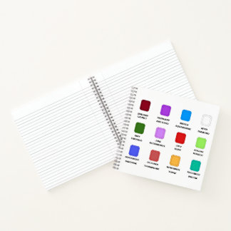 Chaos Emerald Birthstone Chart White Notebook