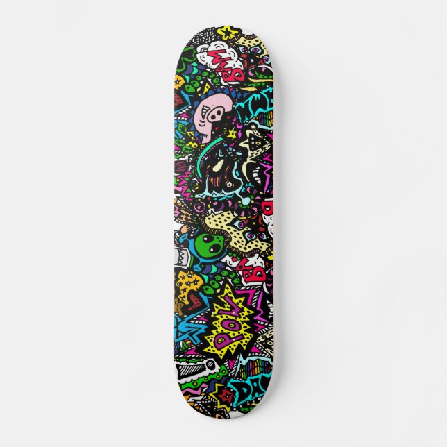 Chaos in colour board skateboard (Front)