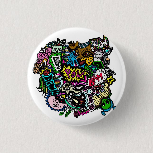 Chaos in colour button badge (Front)