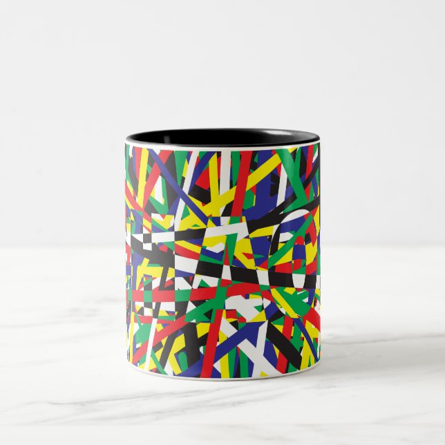 Chaos, in Primaries Two-Tone Coffee Mug (Center)