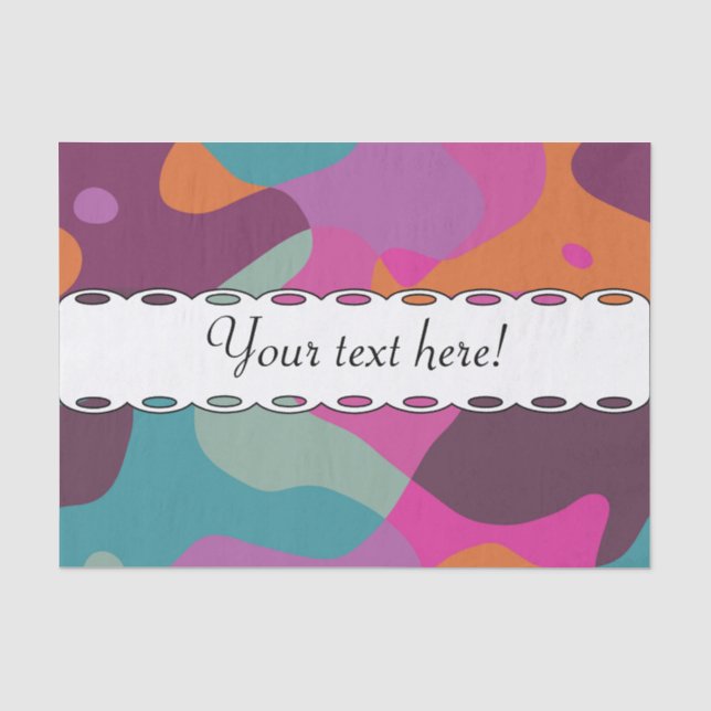Chaos in retro colours tissue paper (Front)