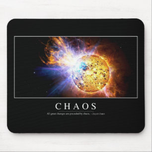 Chaos: Inspirational Quote Mouse Mat