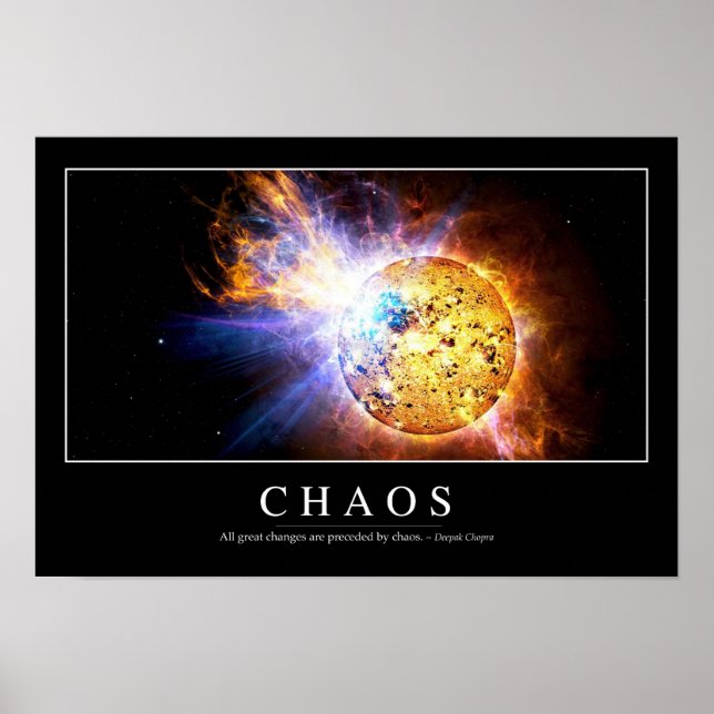Chaos: Inspirational Quote Poster (Front)