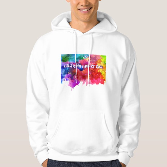 Chaos Is My Comfort Zone – Abstract Art Tee (Front)