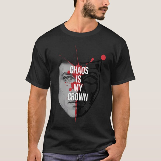 Chaos Is My Crown – Bold Split Face Streetwear Tee (Front)