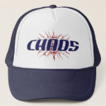 Chaos Logo Trucker Hat<br><div class="desc">Make your own trucker hat. The design tool allows you to add your art, designs, or photos to create a unique all American trucker hat! You can add text using cool fonts and see a preview of your creation! Our simple to personalise Trucker Hat has no minimum orders & is...</div>