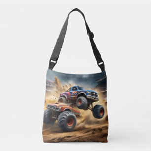 Chaos on Wheels: Monster Truck Smash Derby Crossbody Bag