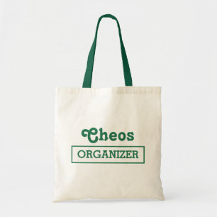 Chaos Organiser Minimalistic fun Typography Design Tote Bag