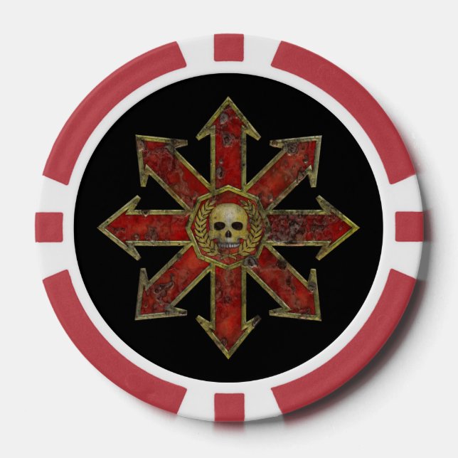 Chaos – Red Poker Chips (Front)