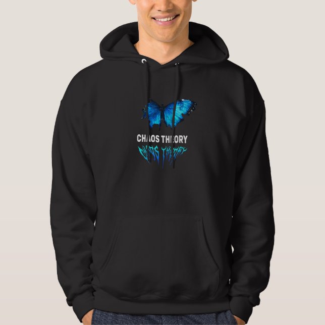 Chaos Theory Butterfly Sad Aesthetic Edgy Streetwe Hoodie (Front)