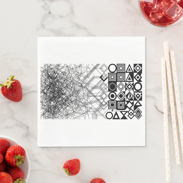 Chaos to Order Abstract Geometric  Napkin (Creator Uploaded)