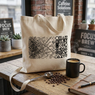 Chaos to Order Abstract Geometric  Tote Bag