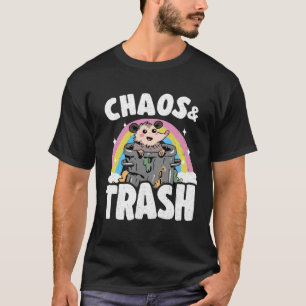 Chaos & Trash Opossum Garbage Can Rainbow Possum T-Shirt