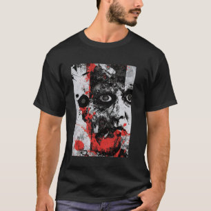Chaotic Abstract Portrait Grunge Avant-Garde Art T-Shirt