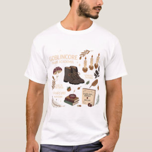 "Chaotic Academia – Mushrooms, Books T-Shirt