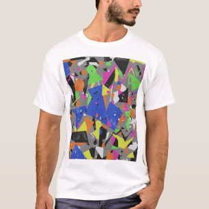 Chaotic Anti-Design Poster   Overlapping Abstract  T-Shirt