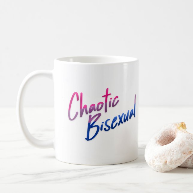 Chaotic Bisexual Coffee Mug (With Donut)