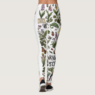 Chaotic Botanica Surreal Ecologies Illustration Pr Leggings
