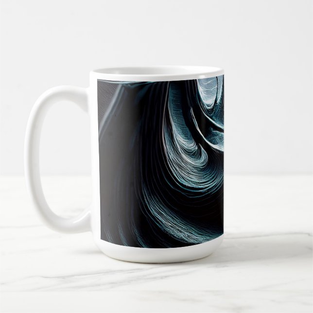 Chaotic Dark Seas Swept By The Storm Winds Coffee Mug (Left)