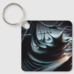 Chaotic Dark Seas Swept By The Storm Winds Key Ring
