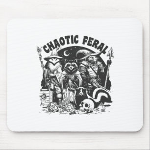 Chaotic Feral Funny Racoon Possum Skunk Boardgame Mouse Mat