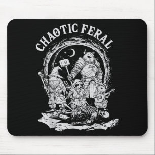Chaotic Feral Funny Rpg Party Fantasy Animal Meme  Mouse Mat