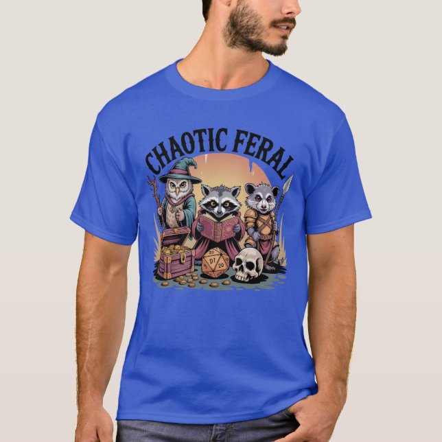 Chaotic Feral Shirt – Funny DnD Animal Adventurers (Front)