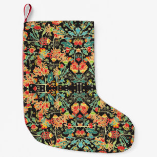 Chaotic floral: vintage abstract pattern. small christmas stocking