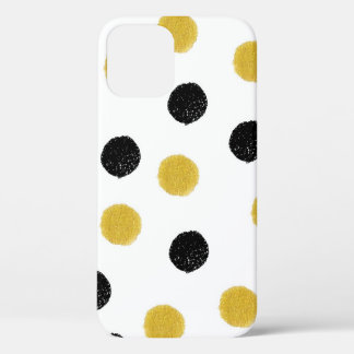 Chaotic Gold Dots: Vintage Splash. iPhone 12 Case