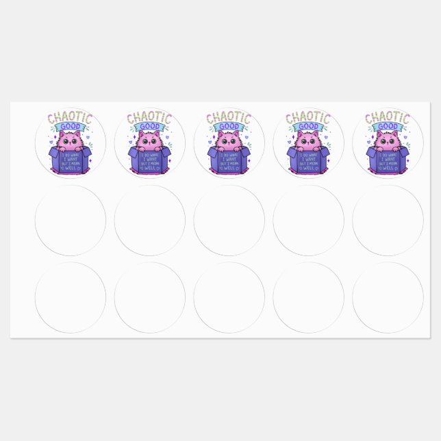 Chaotic Good Cat | I Do What I Want (Sheet)