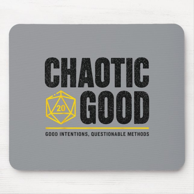 Chaotic Good Good Intentions Questionable Ods Mouse Mat (Front)