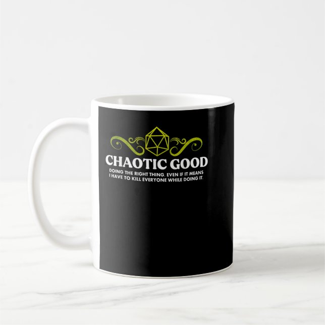 Chaotic Good Roleplaying Alignment Coffee Mug (Left)