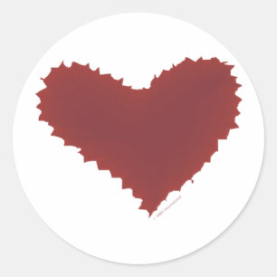 Chaotic Heart jagged edge bad romance I love you Classic Round Sticker