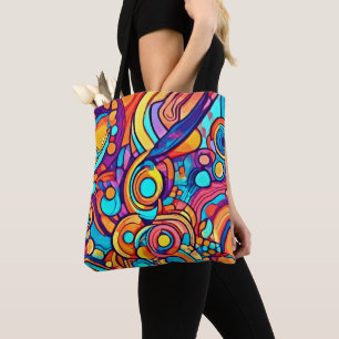 Chaotic Joyful Colour Dance Tote Bag
